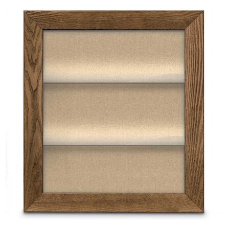 United Visual Products Indoor Enclosed Combo Board, 42"x32", White Frame/Green & Cork UVCB4232W-GREEN-CORK